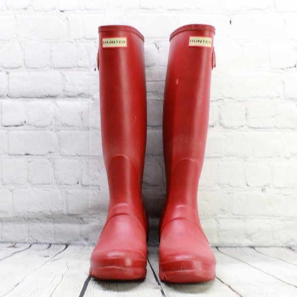 HUNTER Original Tall Waterproof Rain Boots Size 7 - Picture 4 of 9